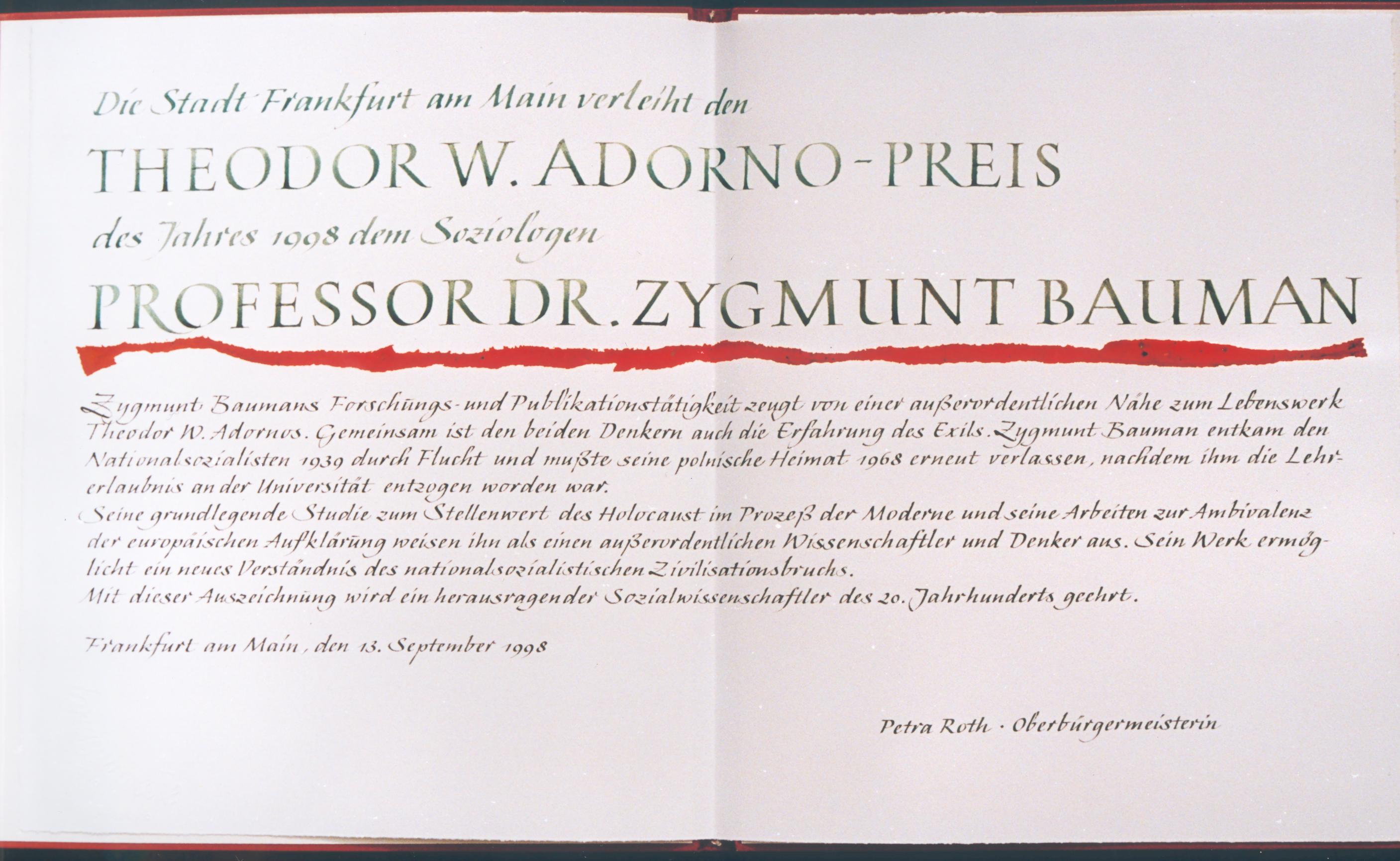 handgeschriebene Urkunde