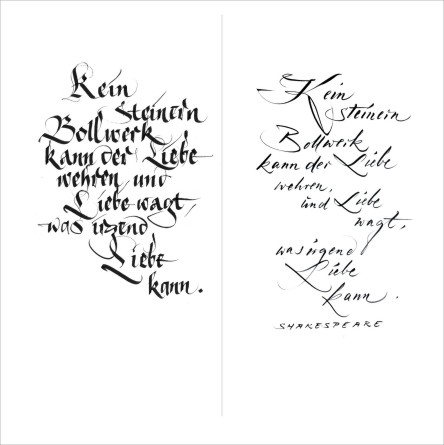 Kalligrafie Schriftkunst