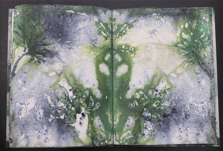 Nachtmeerfahrt Ecodyed artistbook by Leonhardt