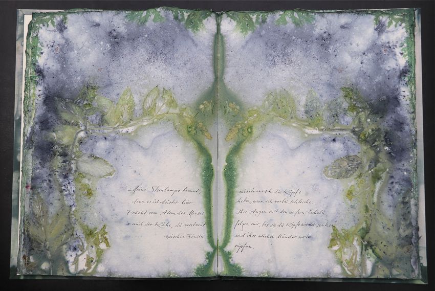 Nachtmeerfahrt Ecodyed artistbook by Leonhardt