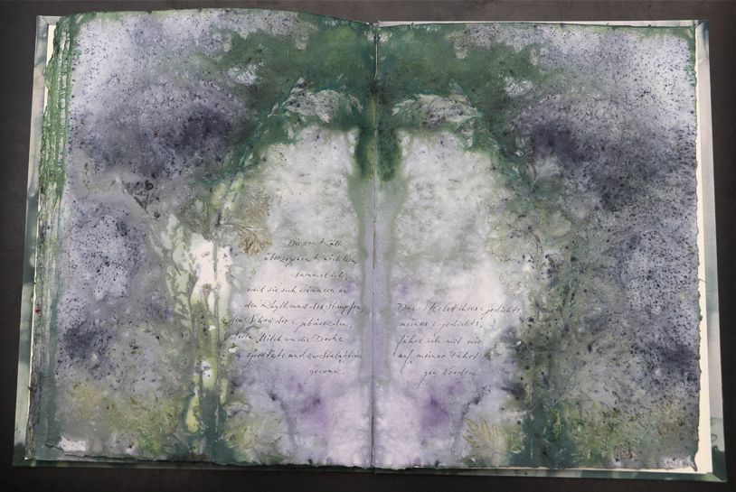 Nachtmeerfahrt Ecodyed artistbook by Leonhardt