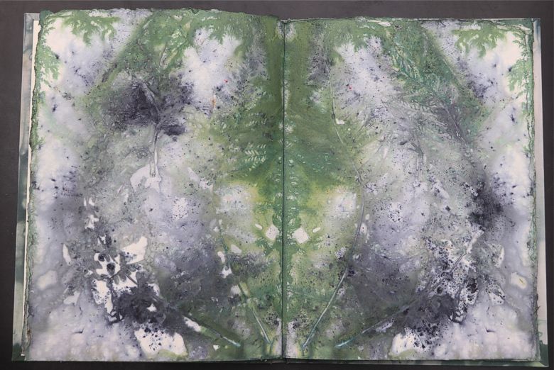 Nachtmeerfahrt Ecodyed artistbook by Leonhardt