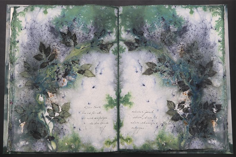 Nachtmeerfahrt Ecodyed artistbook by Leonhardt