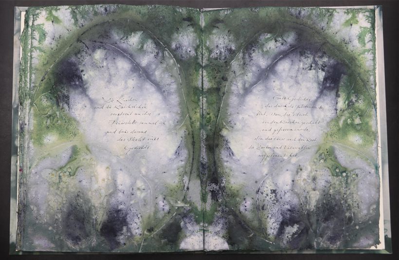 Nachtmeerfahrt Ecodyed artistbook by Leonhardt