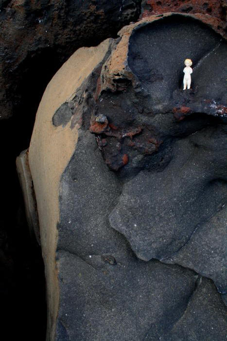 among Stromboli Rocks