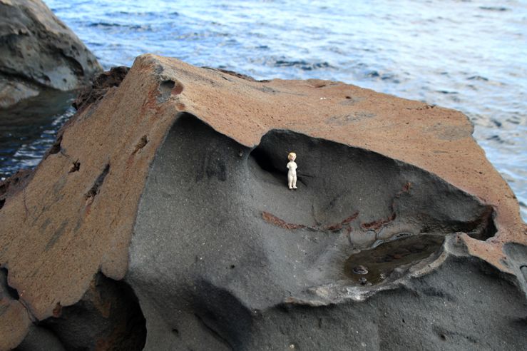 among Stromboli Rocks