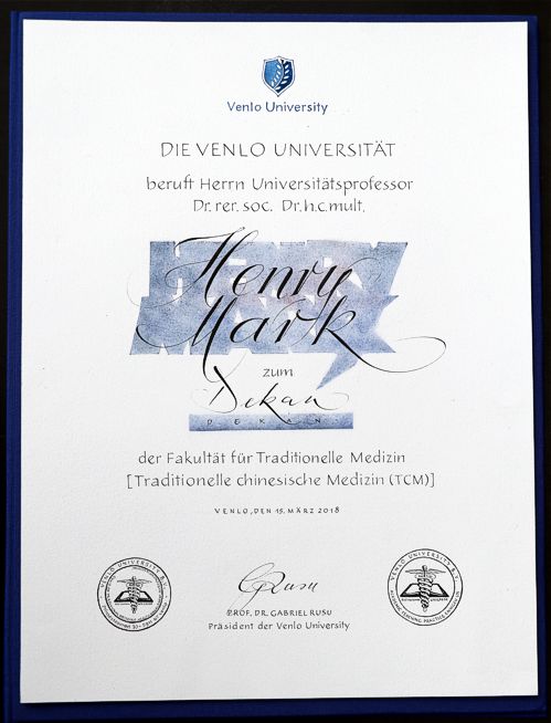 Urkunde Venlo Universitt